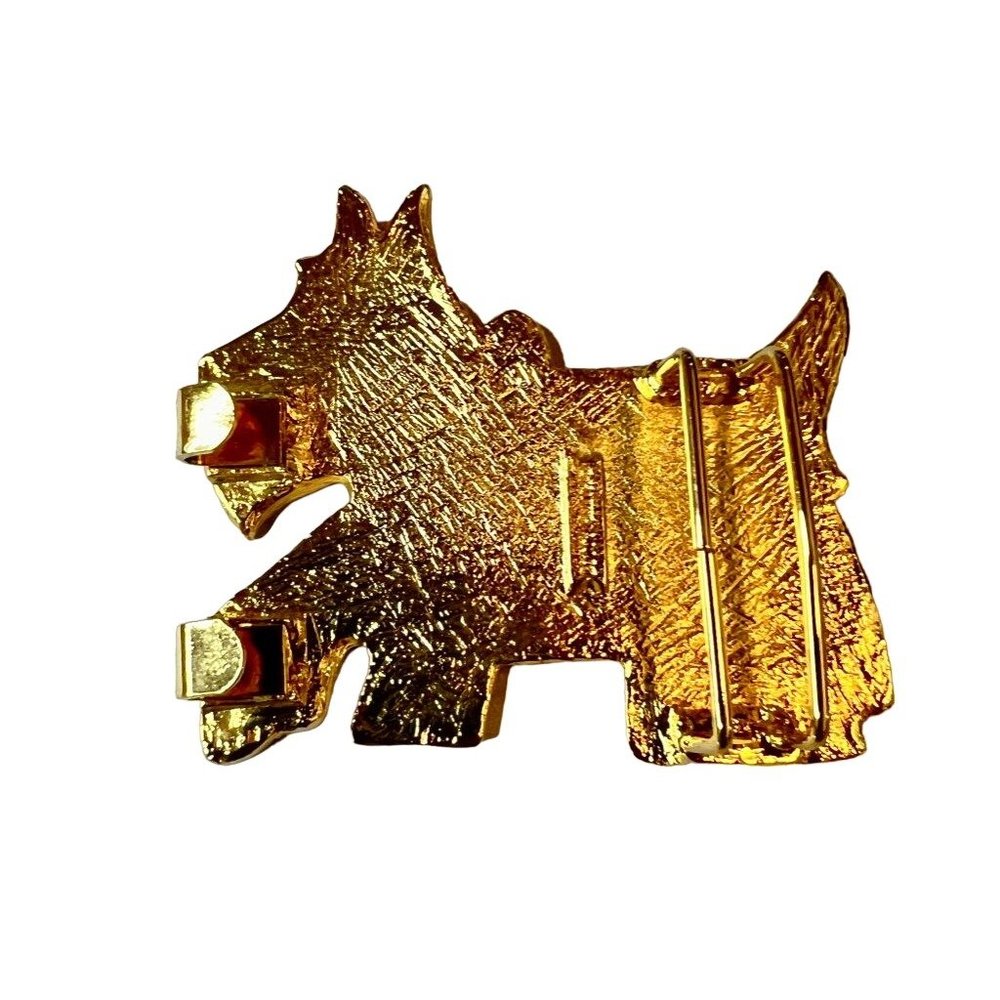 Dotty Smith Black Scottie Dog Belt Buckle For Up To 1-1/4" Wide Belt - 2 Hooks - Picture 2 of 4